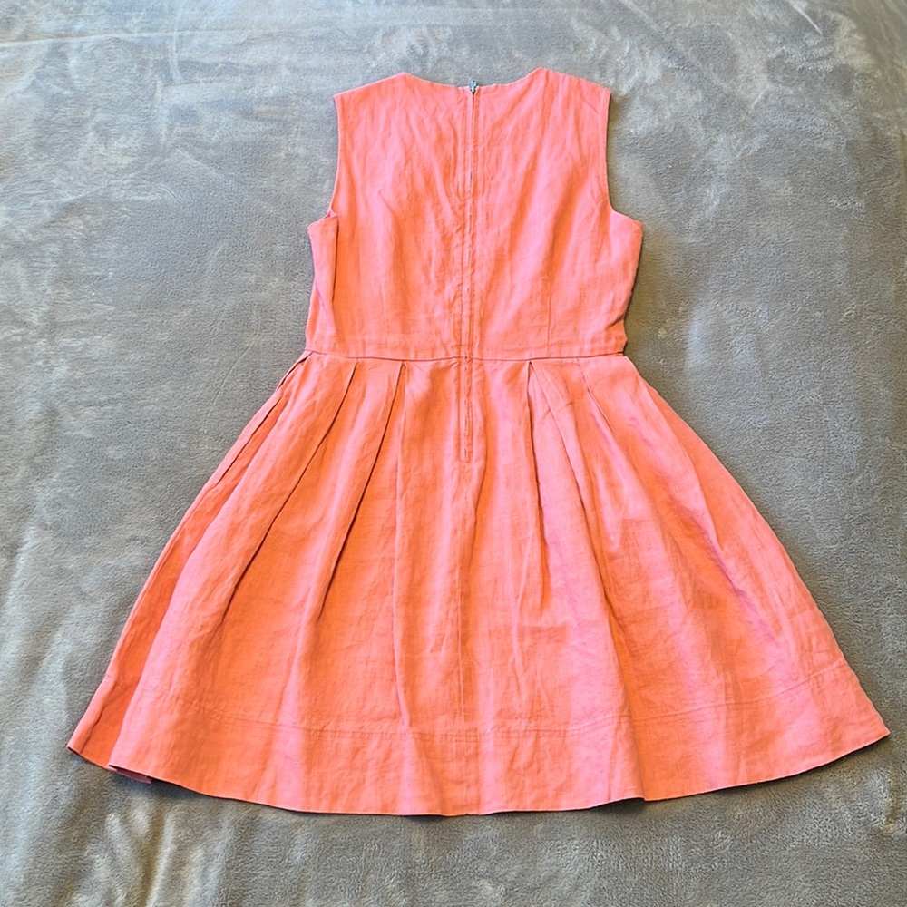GAP Coral Linen Fit & Flare Sleeveless Dress - Picture 14 of 16